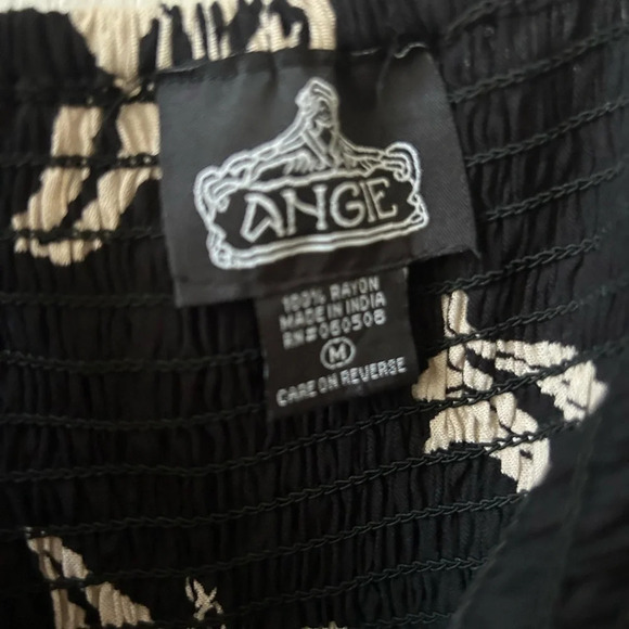 Angie Black and Cream Floral Dress- Size Medium with Adjustable straps - Picture 2 of 6